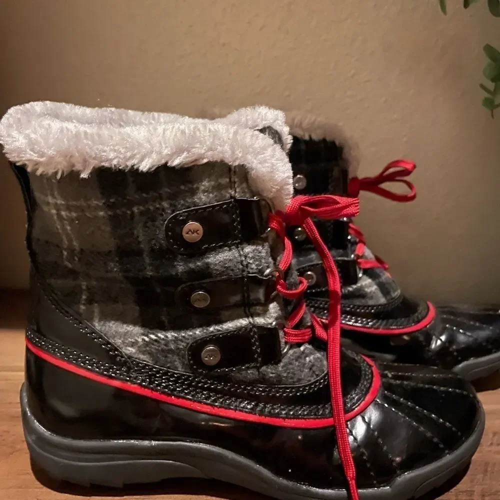 Anne Klein Sport Women's Ankle Plaid Waterproof Boots